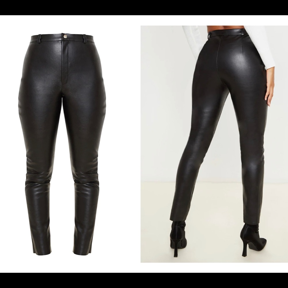 Faux leather pants